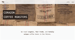 Desktop Screenshot of corazoncoffeeroasters.com
