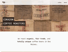 Tablet Screenshot of corazoncoffeeroasters.com